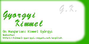 gyorgyi kimmel business card