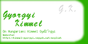 gyorgyi kimmel business card